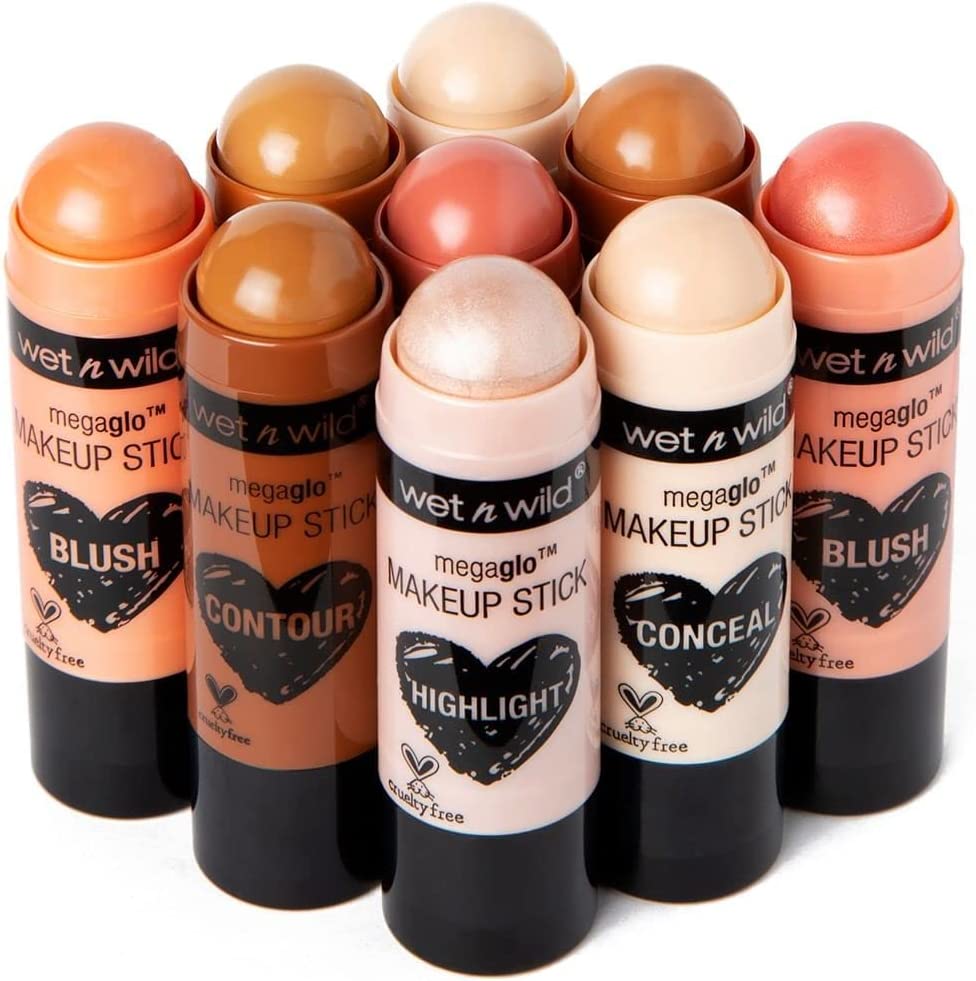 Wet n Wild MegaGlo Blush Stick Conceal & Contour, Peach Bums| Shimmer | Blush Makeup Multistick | For Cheeks | Cream - Image 5